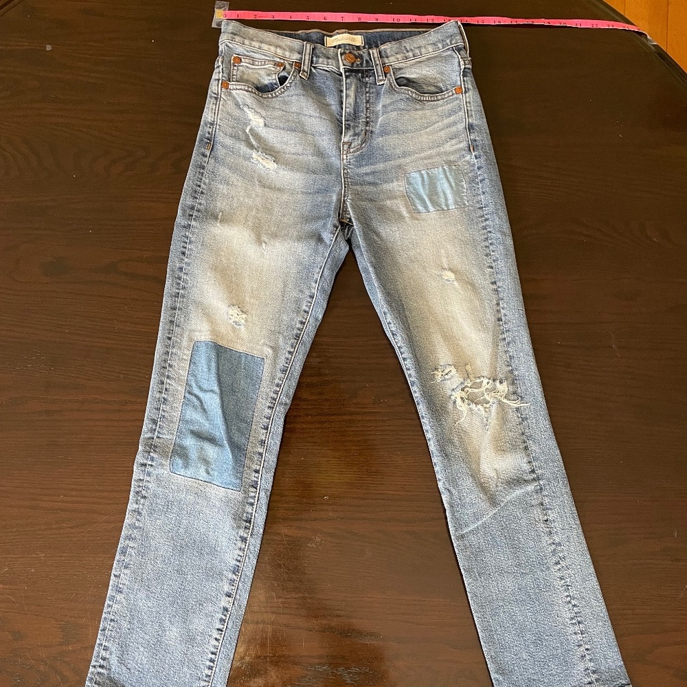 Madewell Cruiser Straight Patchwork Jeans